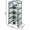 Стеллаж-минитеплица для рассады 4пол 69X49X160см сталь/ПВХ