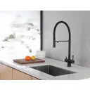 Смеситель для кухни Abber AF81141B поворотный излив 25.1 см цвет черный
