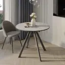 Стол круглый Venerdi 90x90 см лдсп цвет цемент/оникс