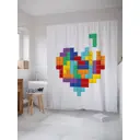 Шторка для ванной комнаты JoyArty sc_9771 200x180см цвет красный
