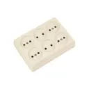 Розетка шестирная накладная Tdm electric Ладога SQ1801-0244 цвет бежевый