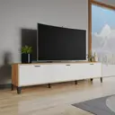 Тумба под телевизор Мэри 220x36.1x36.8 см МДФ цвет дуб крафт золотой/карбон фарфор