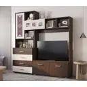 Модульная стенка BTS Белла 200x212x47 см ЛДСП цвет венге/ясень белый