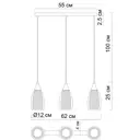Люстра подвесная Arte Lamp Barry Ar_a7951sp-3go 3 лампы 2 м² цвет золото