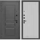 Входная дверь Labirintdoors Орлеан П29 левый 205x96см цвет муар серый 7024 матовый/белый софт рельеф