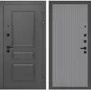 Входная дверь Labirintdoors Орлеан П29 правый 205x88см цвет муар серый 7024 матовый/серый софт рельеф