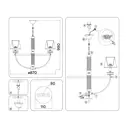 Люстра подвесная Ambrella Light High Ambr_lh71253 8 ламп 32 м² цвет белый/латунь