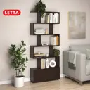 Стеллаж с 2 дверками Letta 73x175.7x25 см ЛДСП цвет венге