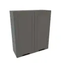 Шкаф 601845546404 Сурская мебель 80x92x31.8 см МДФ цвет темно-серый