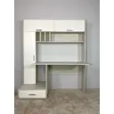 Офисный стол Мерано-1 150x179.6x56 см ЛДСП анкор светлый/белый шагрень