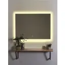 Зеркало для ванной Alfa mirrors Niko-75 с вилкой Niko-75Vd с подсветкой 70x50см