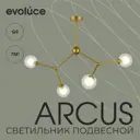Люстра на штанге Evoluce Arcus Sle1106-203-04 4 лампы 7 м² цвет золотистый