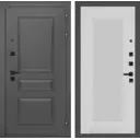 Входная дверь Labirintdoors Орлеан П30 правый 205x96см цвет муар серый 7024 матовый/белый софт рельеф
