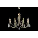 Люстра подвесная Crystal Lux Victoria sp8 gold-amber 8 ламп 19 м² цвет золото
