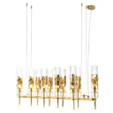 Люстра подвесная Crystal Lux Primavera sp10 gold 10 ламп 24 м² цвет золото