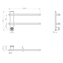 Полотенцесушитель электрический Wonzon & woghand Nurnberg WW-AL342-GM 310x520 мм 60 Вт с терморегулятором Е-образный цвет темный графит