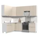 Кухонный гарнитур Стендмебель АльфаКГ180-200в-БХБ 200x237x180 см ЛДСП цвет холст белый