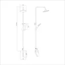 Душевой уголок Doccia Light Com/dc0000061801/wm0074 1/4 круга с поддоном 90x90см профиль белый эффект стекла прозрачный