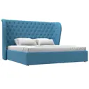 Кровать Далия 200 Лига диванов 123603 230x140x210 см рогожка цвет амур 10 голубой