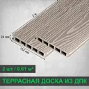Террасная доска ДПК Faynag Pino цвет графит 2000x152x24мм структура дерева 0.61м² 2шт