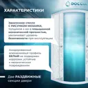 Душевой уголок Doccia DC0000064826 1/4 круга 100x100см белый профиль эффект стекла прозрачный