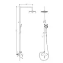 Душевой уголок Doccia Ultra Com/dc0000061784/1207404 1/4 круга с поддоном 80x80см профиль белый эффект стекла прозрачный