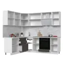 Кухонный гарнитур Kameol Чехия УТ000588981 240x217x180 см ЛДСП цвет белый, венге