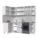 Кухонный гарнитур Kameol Чехия УТ000589078 230x217x130 см ЛДСП цвет белый