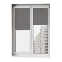 Рулонная штора блэкаут Унистайл RKRBLSER076135, 76x135 см, цвет серый
