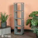 Стеллаж с полками Helex home 32x125x28 см нагрузка до 15 кг нетканый цвет серый