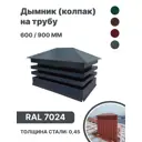 Дымник на трубу B-group Lux 920x250x61мм RAL 7024 серый глянцевый