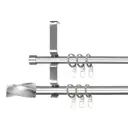 Карниз двухрядный Inspire раздвижной Вихрь 160-300 см цвет никель