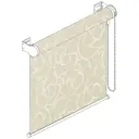 Штора рулонная Burnout «Розы» 80х175 см цвет бежевый