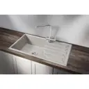 Мойка для кухни врезная Granula GR-8601 50x86 см глубина чаши 20 см композитный/кварц цвет светло-серый