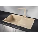 Мойка для кухни врезная Granula GR-7804 50x78 см глубина чаши 20 см композитный/кварц цвет бежевый/песочный