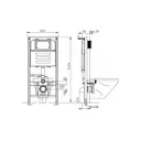 Комплект инсталляция с унитазом Doccia Oliv14CH цвет белый