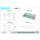 Раковина встраиваемая Marko 5019700 70см