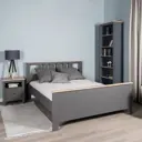 Кровать Шведский стандарт Сага 173.6x100.7x200 см ДСП цвет серый