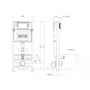 Комплект 3 в 1 инсталляция Lorne Profi LN7002500 630328 с унитазом подвесным Lorne Lambro LN5007504, кнопка хром глянцевый Geometriq
