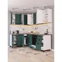 Кухонный гарнитур Дсв мебель Галактика 160x153.6x47.8 см ЛДСП цвет изумрудный