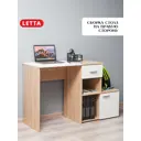 Стол Letta Ultra 120.10x75.4x45 см ЛДСП цвет дуб сонома/белый