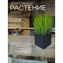 Осока в деревянном ящике Подар.Ок Home черный 9x9x9 см