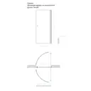 Душевая дверь Doccia GLASS800pt/GR/6BL 80см эффект стекла прозрачный распашной