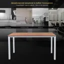 Кухонный стол прямоугольный Luxalto KT-ST45 34541 140x140 см пластик цвет дуб, белый
