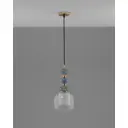 Светильник подвесной Moderli Tilston V11238-1p 1 лампа 8 м² цвет голубой/золотой
