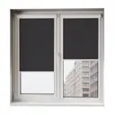 Рулонная штора блэкаут Унистайл LKRBLCHE080150 80x150 см, черный