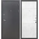 Входная дверь Тайгер Геометрия квадро правая 205x86см цвет антик серебро/снежный