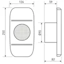 Вентилятор вытяжной S&P EDM 80 LRZ D100 мм 33 дБ 80 м³/ч обратный клапан цвет белый