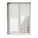 Рулонная штора блэкаут Унистайл RKRBLBEL074150, 74x150 см, цвет белый