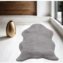 Шкура Raschel Carpet Кролик 1000A T9082_Grey фигурная 60x100 см полиэстер цвет серый